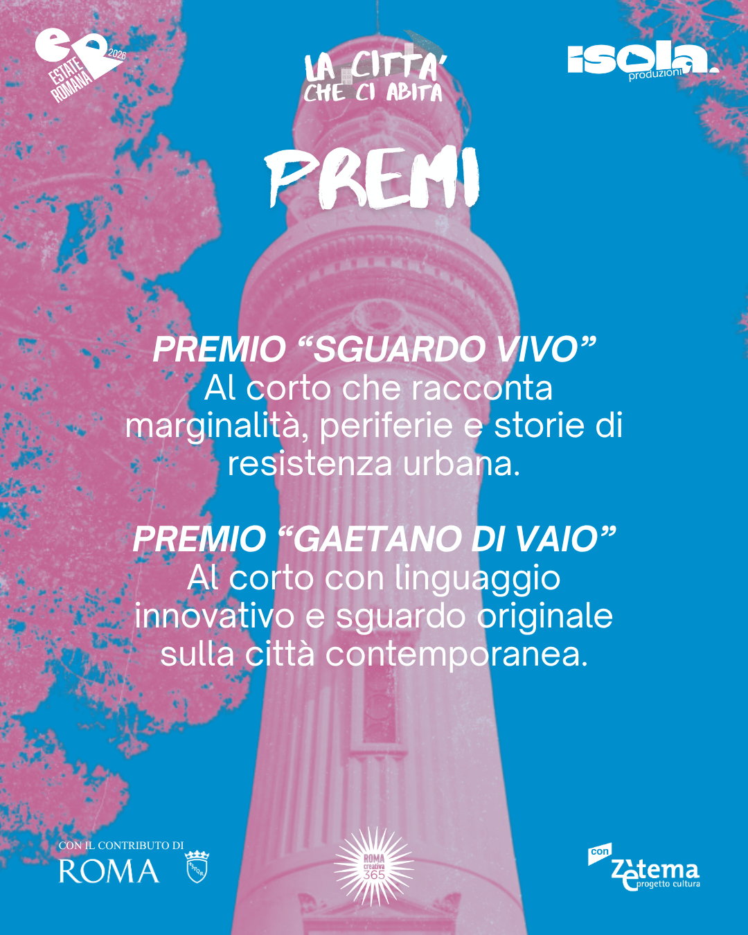 SGUARDO VIVO E GAETANO DI VAIO: ECCO I QUATTRO CORTI FINALISTI DE “LA CITTÀ CHE CI ABITA” 2026